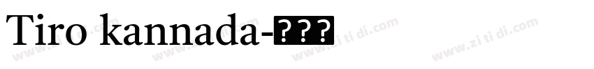 Tiro kannada字体转换 Tiro kannada字体转换